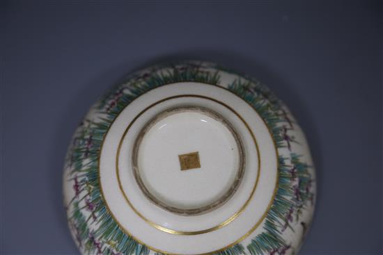 A Japanese Satsuma pottery bowl, Meiji period, D. 12.2cm